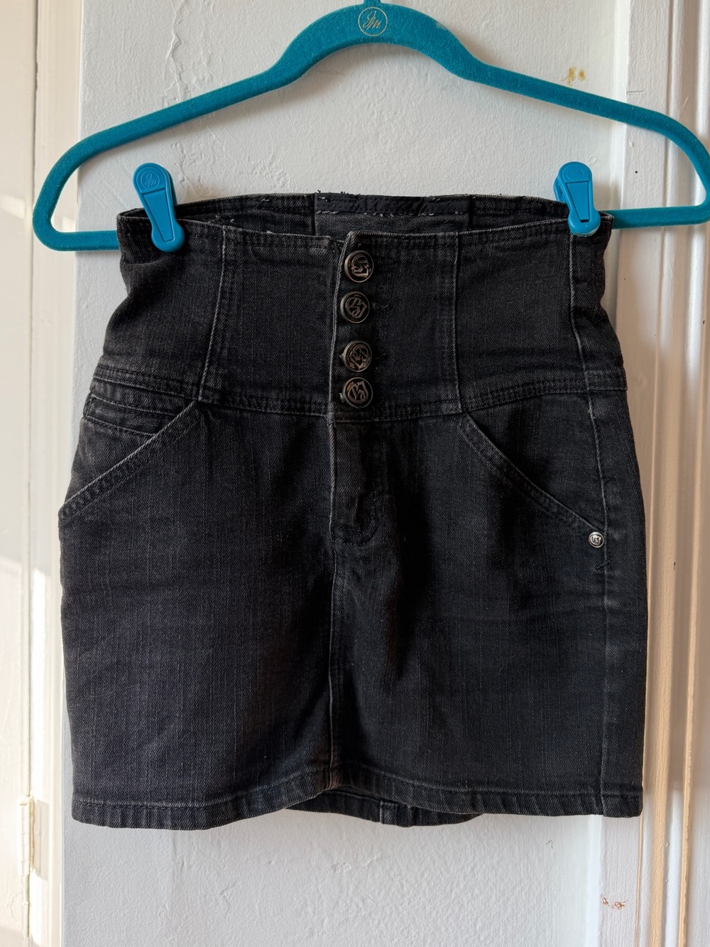 Vintage Guess High-Waist Black Denim with Corset Back